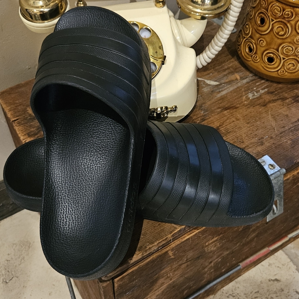 adidas Black Slide Sandals